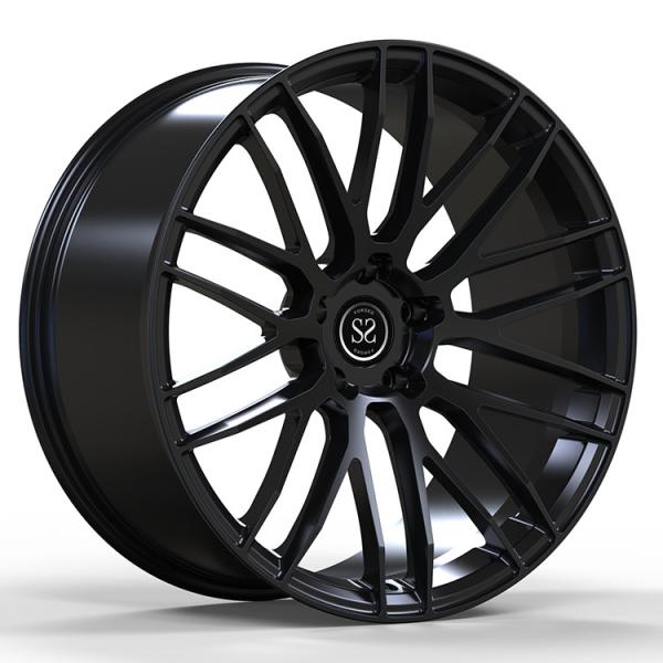 Gloss Black 1 Piece 5 X112 Staggered Forged Aluminium Wheels 20 21 And 22 Inches