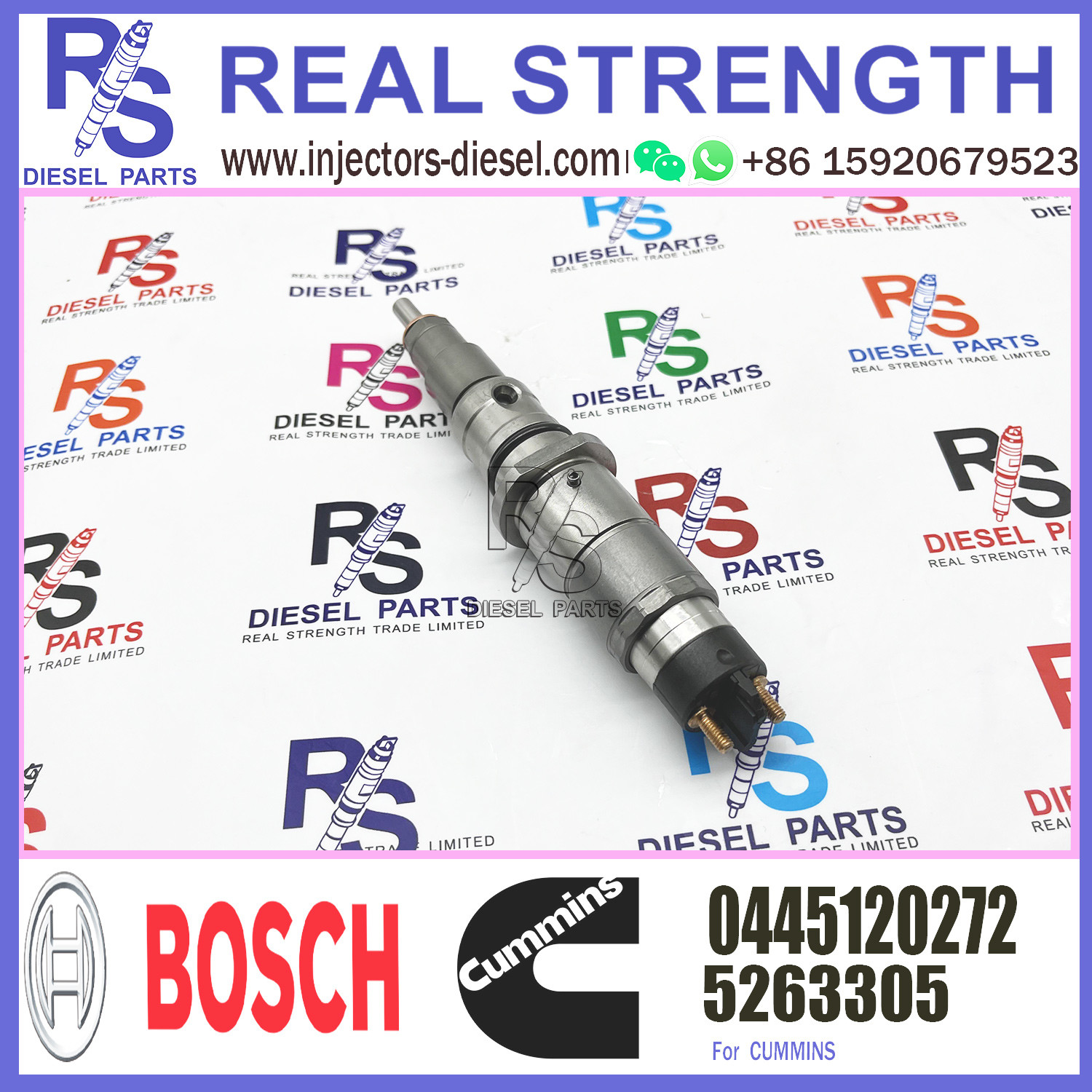 High Quality Diesel Fuel Injector 5263305 0445120272 For QSL8.9 QSC8.3 Engine