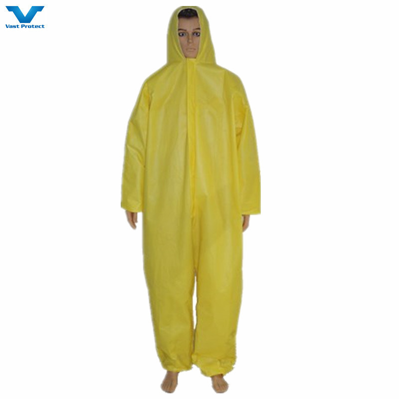 Industrial Safety PPE Protective Clothing Nonwoven Disposable Coveralls with Anti-Slip Grey Shoe Cover