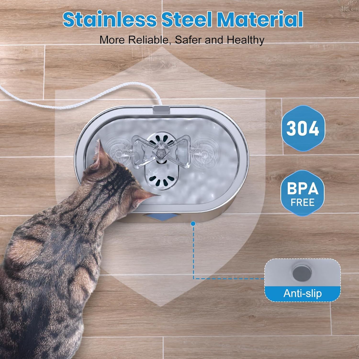 Silent Pet Water Fountain | Ultra-Quiet Pump for Stress-Free Hydration