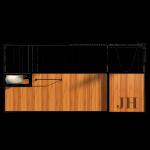Hight Quality bamboo horse stalls horse stables in black coating