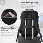 Large Flight Approved Carry On Water Resistant Anti-Theft Casual Travel Bag Fit