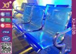 Chrome Finished Metal Structure Waiting Area Chairs For Bank / Bus Station