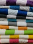 Gold Gray Blue And White Striped Pool Towels Suede Beach Towel Hiking 300g