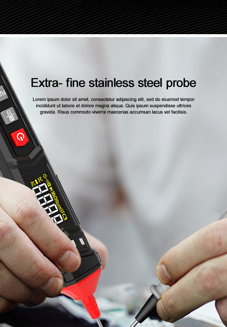 HT121 Pen Type Digital Multimeters Smart Handheld Multi-meter True RMS LCD 4000 Counts Universal Meter Voltmeter DC/AC