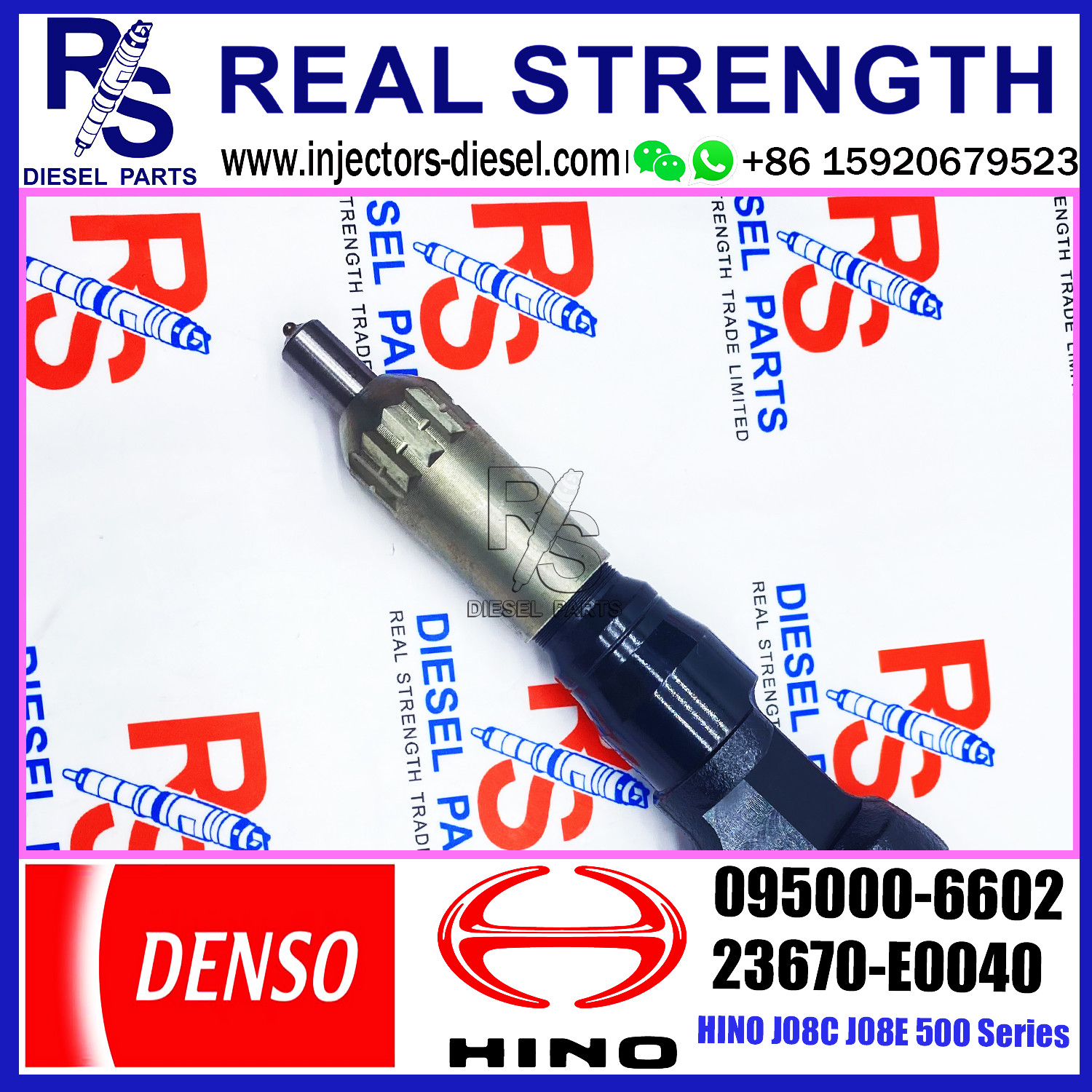 095000-6600, 095000-6602, 095000-6603 common rail injector for HINO J08C J08E 500 Series 23670-E0040