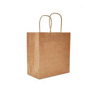 Wholesale Natural Kraft Paper Bags 8&quot; X 4 1/2&quot; X 10 1/4&quot; Kraft Shopping Bags With Handles from china suppliers